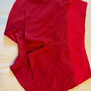 Lululemon Athletica Red Athletic Shorts Vibrant Design